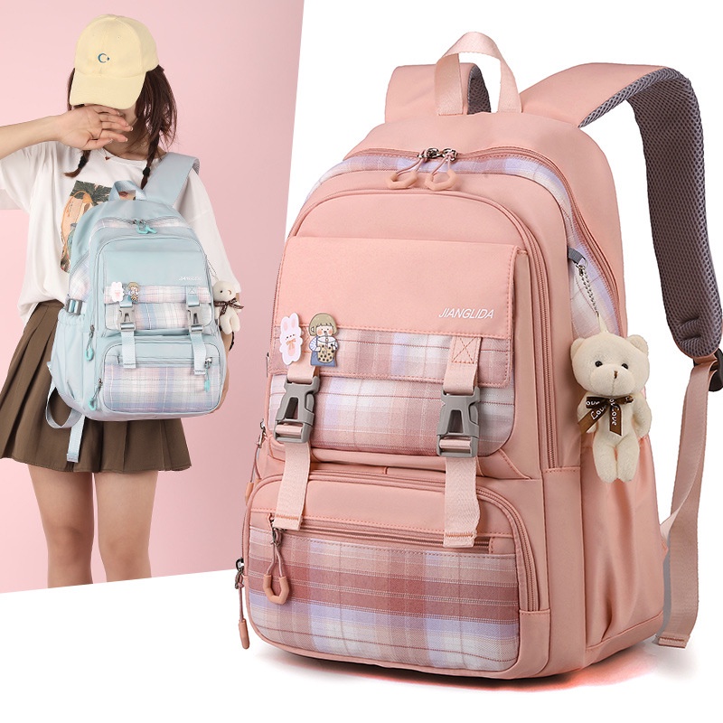 Student School Bag New Style Primary Grade To College Students  Large-Capacity Nylon Rainproof Breathable Backpack
