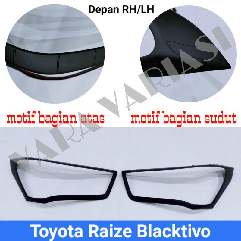 Toyota Raize Blacktivo Front Rear Garnish Package Shopee Philippines