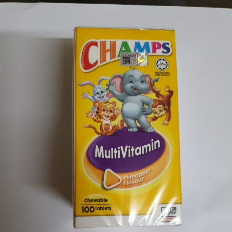 Champs Multivitamin Chewable Tablets 100s (Pineapple Flavour)(Expiry