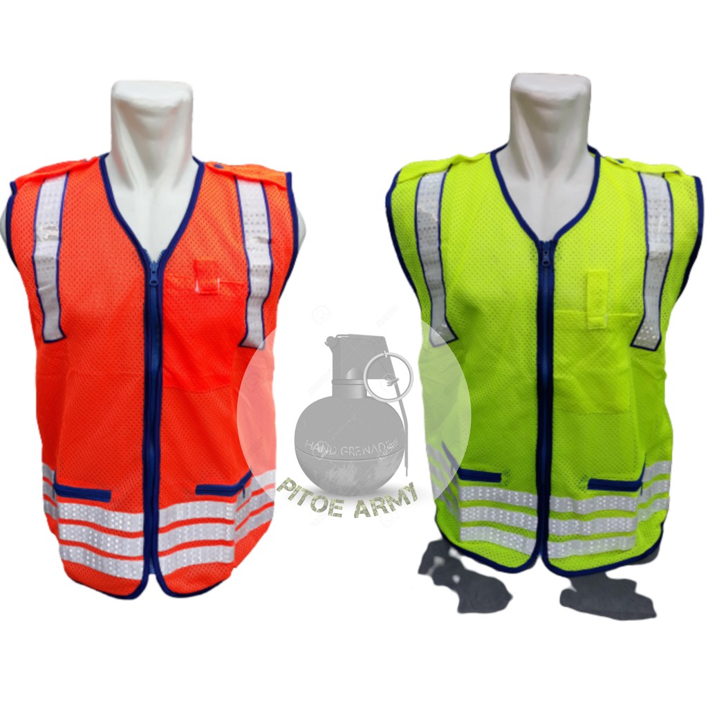 Safety Work Vest - Mesh Project Work Vest - Safety Vest | Shopee ...