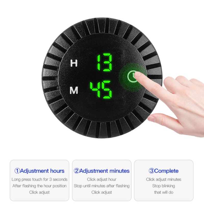 allilivefoua Car Dashboard LED Digital Clock Watch Motorcycle ATV for ...