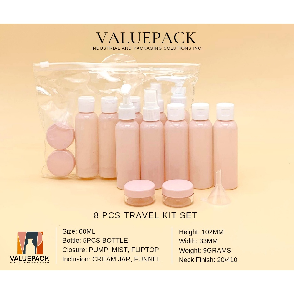 8 pcs Travel Kit Set Shopee Philippines