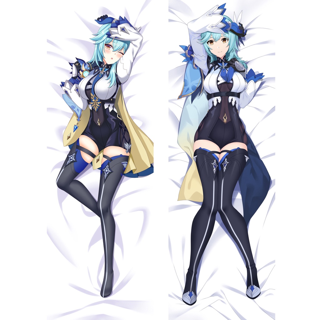 60180cm Game Genshin Impact Eula Cosplay Dakimakura Pillowcase Eula Peachskin Hugging Body