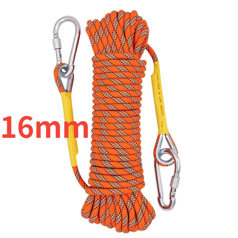 16mm climbing rope / climbing rope safety rope rescue rope practical rope with 2 climbing