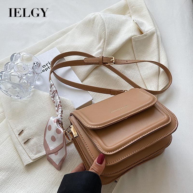 IELGY Women All Match Messenger Fashion High End Textured Small Square ...