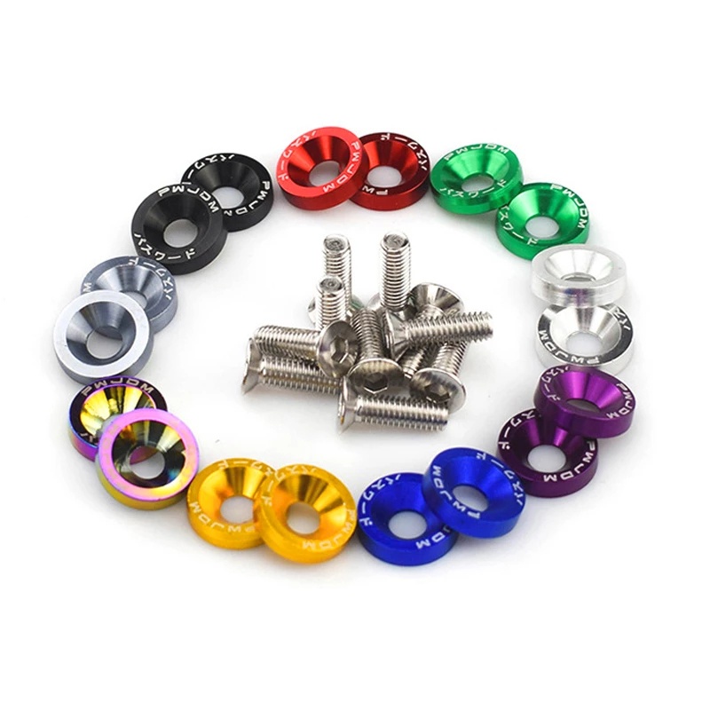 M6 Car Modified Hex Fasteners Fender Washer Bumper Engine Concave ...