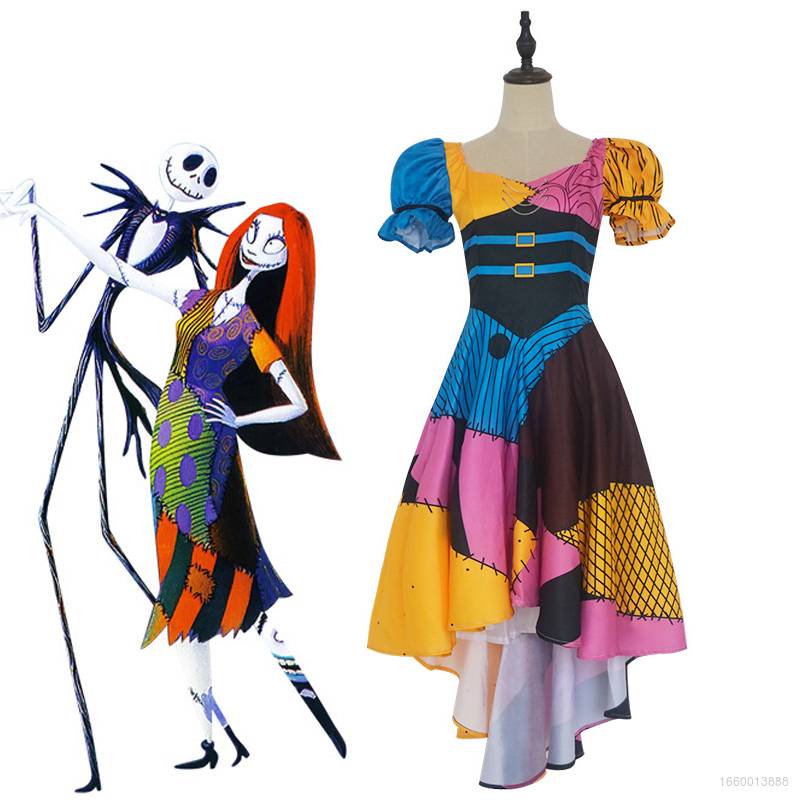 Hobby The Nightmare Before Christmas Cosplay Short Sleeve Dress Sally