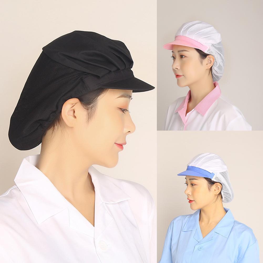 unisex Breathable Mesh Chef Cap - Polyester Restaurant Work Hat