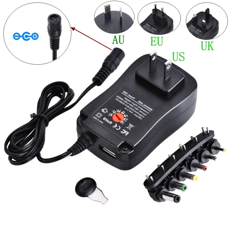 New 30W Universal Wall Plug-In AC/DC Adaptor 3V 4.5V 5V 6V 7.5V 9V 12V ...