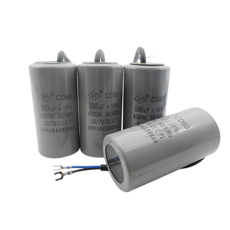 CD60 Capacitor Motor Starter 100/150/300/400/500UF 450V Air Compressor ...