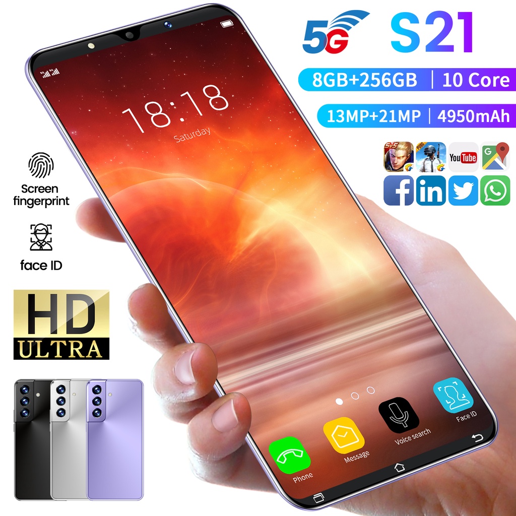 Ultra 5G Smartphone With Full Screen, Fingerprint, Face ID, 13MP