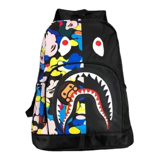 2022 New Shark Schoolbag Bape Graffiti Student Shoulder Bag