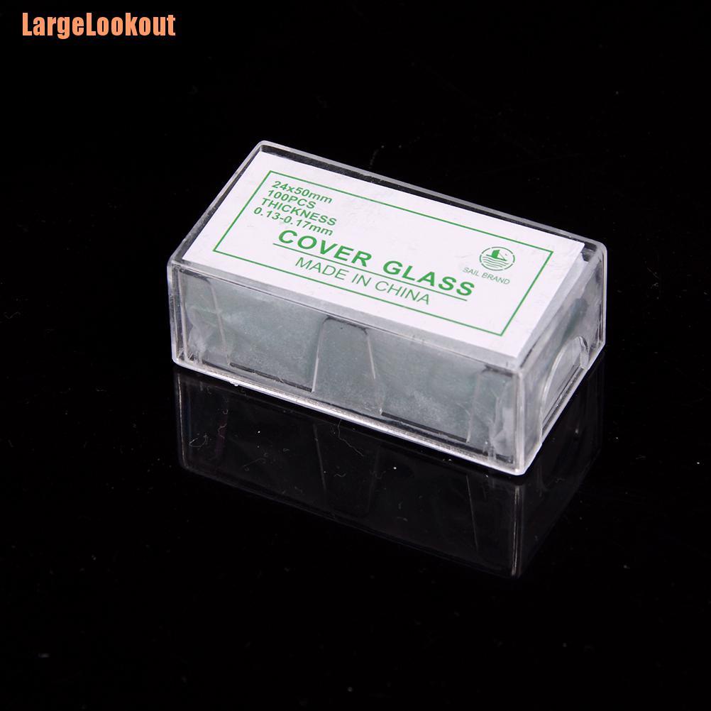 LargeLookout///100 pcs Glass Micro Cover Slips 24x50mm Microscope