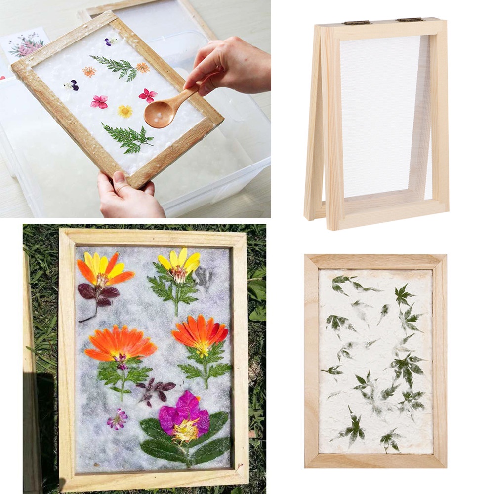2x Wooden Paper Making Mould Frame, Paper Making and Deckle ...