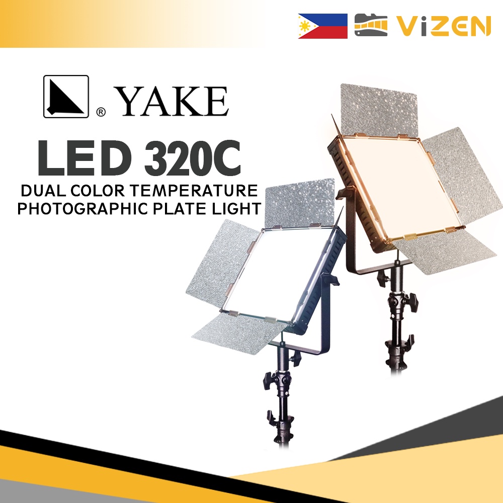 YAKE LED-320C Dual color temperature photographic plate light | Shopee ...