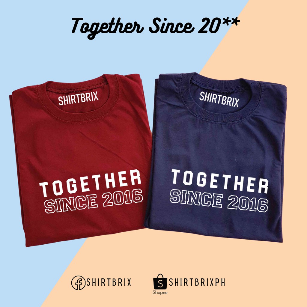 together since 2014 couple shirts