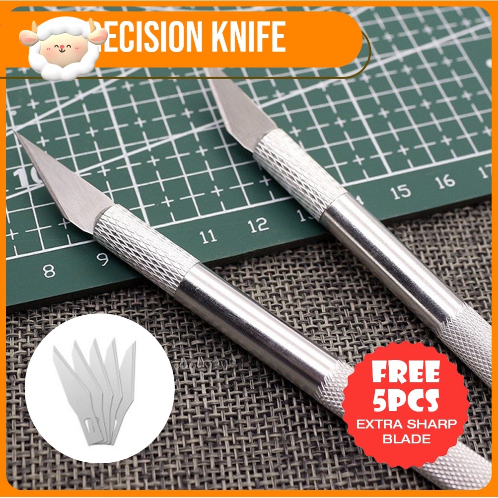 Precision Knife Craft Cutter With Free 5 Extra Sharp Blade H | Shopee ...