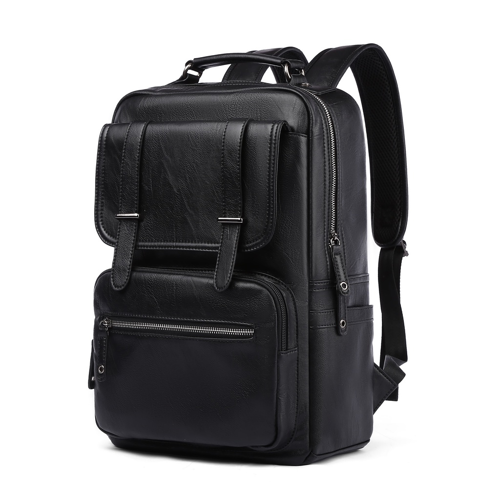 ICONZERO Leather Backpack for men Fashion Retro Waterproof 14 Inch ...