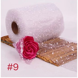 15 m/Roll 15 cm snow dot gauze flower shop packaging handmade ribbon rose  wrapping paper