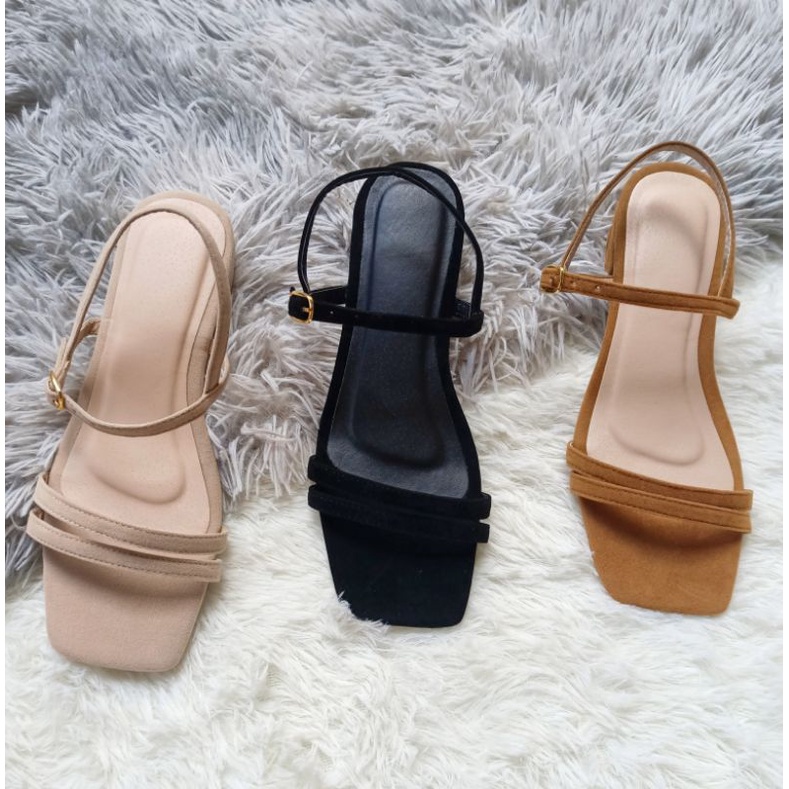 Yuna Fatima Dual Front Ankle Strap 1-Inch Sandals | Shopee Philippines
