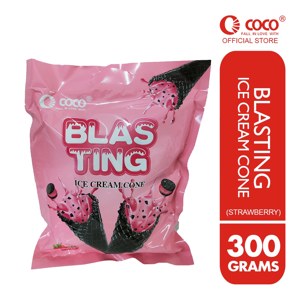 COCO Blasting Chocolate Cone Strawberry 300g | Shopee Philippines