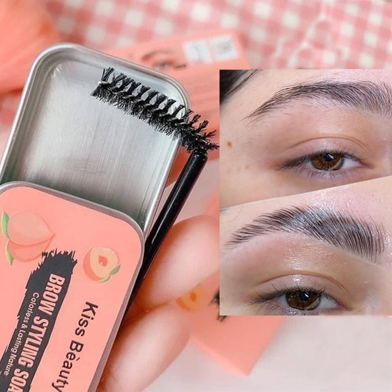 Eyebrow Styling Gel Brows Wax Soap Waterproof LongLasting 3D Colorless