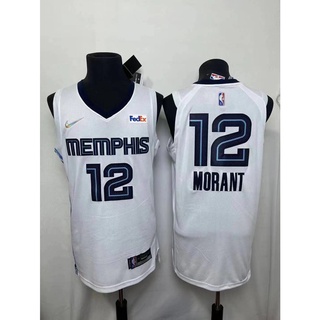 Source Grizzlies #12 Embroidered MORANT basketball suit retro