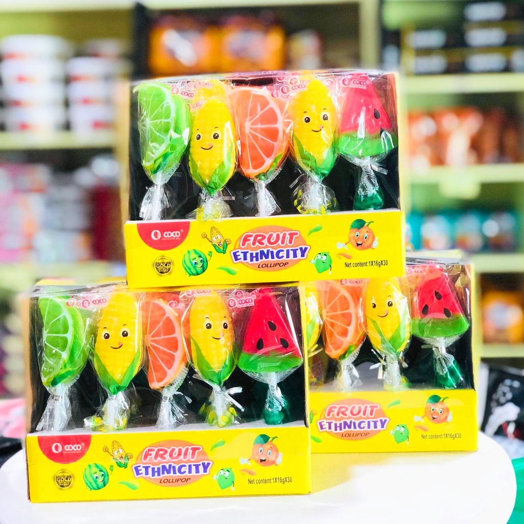 COCO Fruit Ethnicity Lollipop 30Piece Box Shopee Philippines