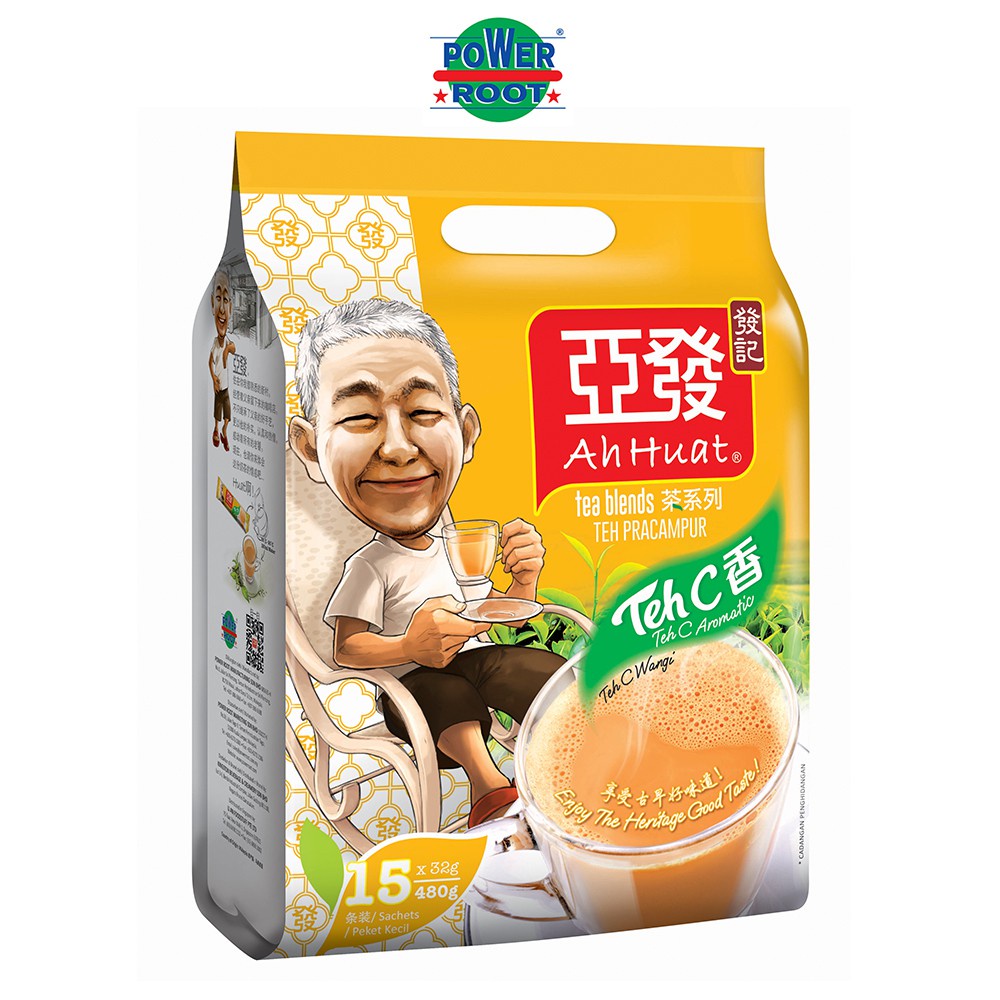 Ah Huat Tea Series Teh C Aromatic / 亚發白咖啡 亚發 茶系列 Teh C 香 (32g x 15's ...