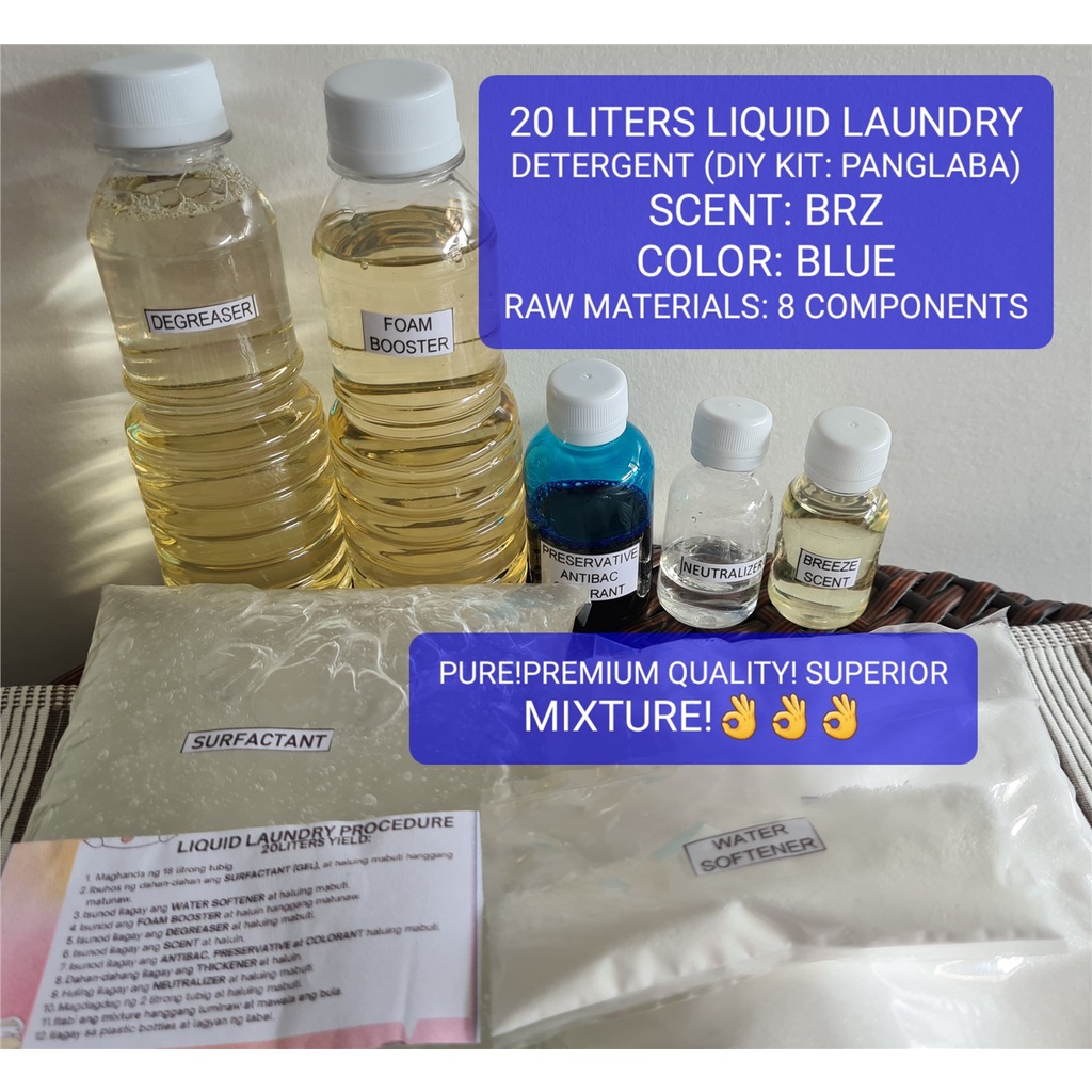 20 LITERS LIQUID LAUNDRY DETERGENT DIY KIT, WASHING DETERGENT