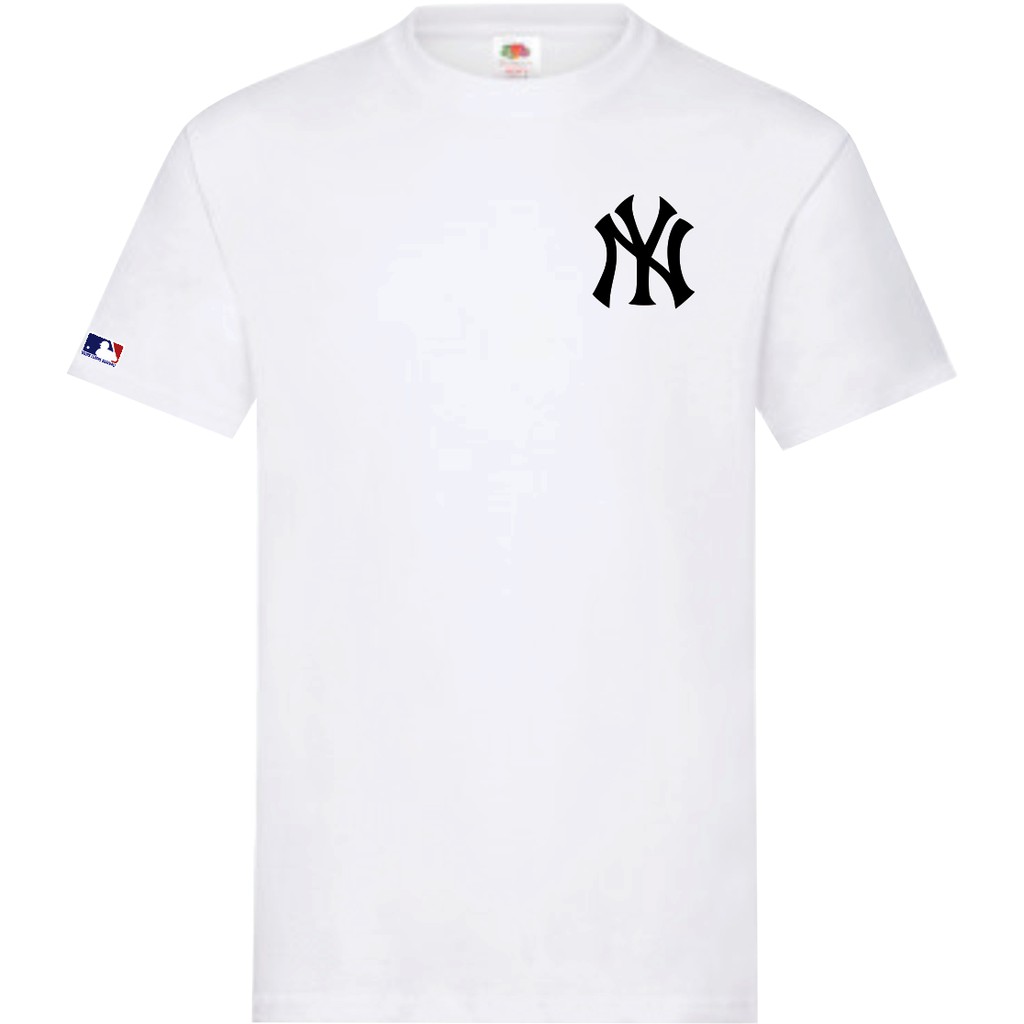 NY Major League Baseball Logo T-Shirt 100% Cotton Gamuza Print