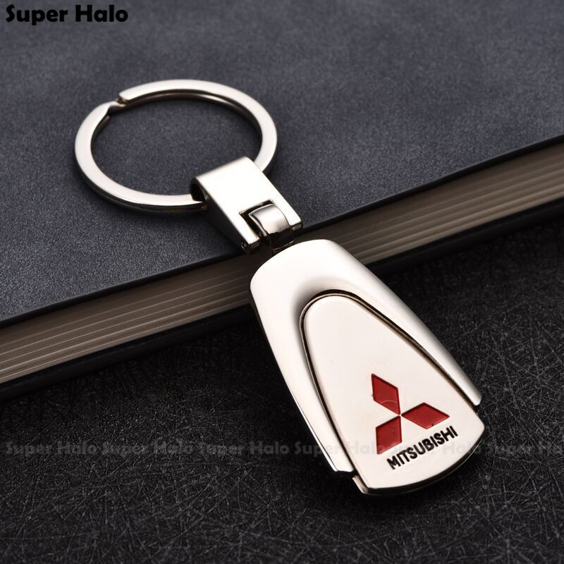 Stainless Steel Metal Mitsubishi Car Logo Keychain 3D Key Chain ...