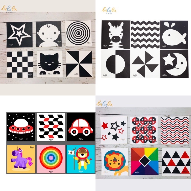Set Of 6 Wall decal Stickers Visual Stimulation For Babies | Shopee ...