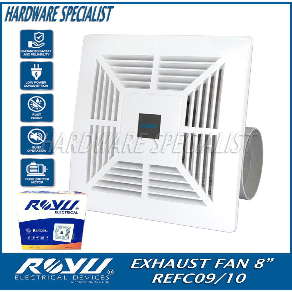 Royu Ceiling Fan Exhaust Fan 8" REFC09/10 Original Authentic Shopee
