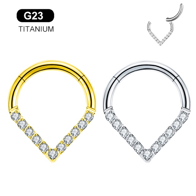 365 Sleepers Anneaux Segmentés Titane G23 Hexagonaux Articulés - Piercing Helix Tragus Septum Nez Lèvre (Lot De 2)