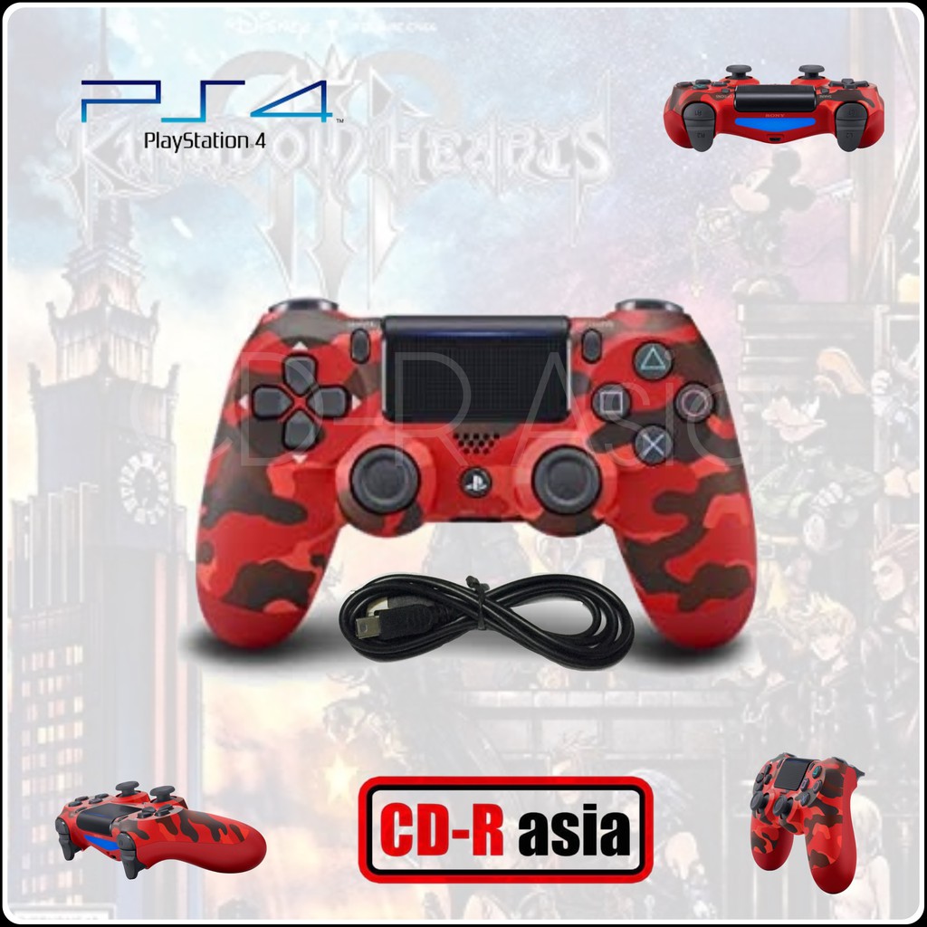PlayStation 4 Dual Shock 4 Wireless Controller V2 Camouflage Red