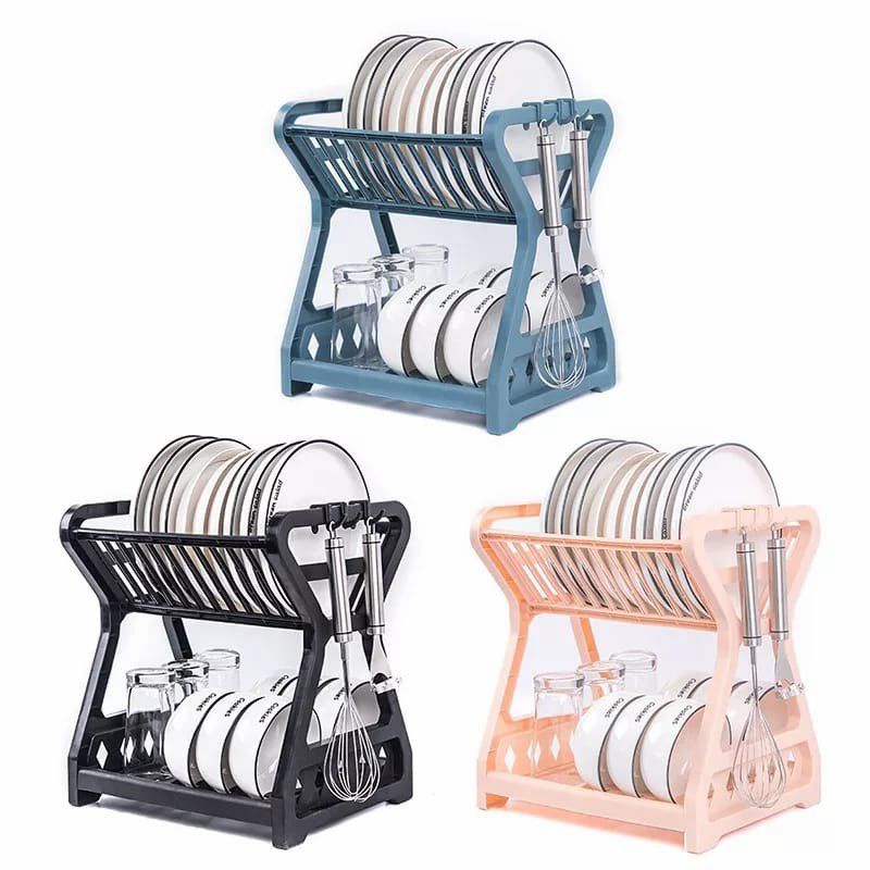 Plastic Plate Rack 2 Stacking Mini / TRIJ Shelves 2 Stacking mana Shopee Philippines