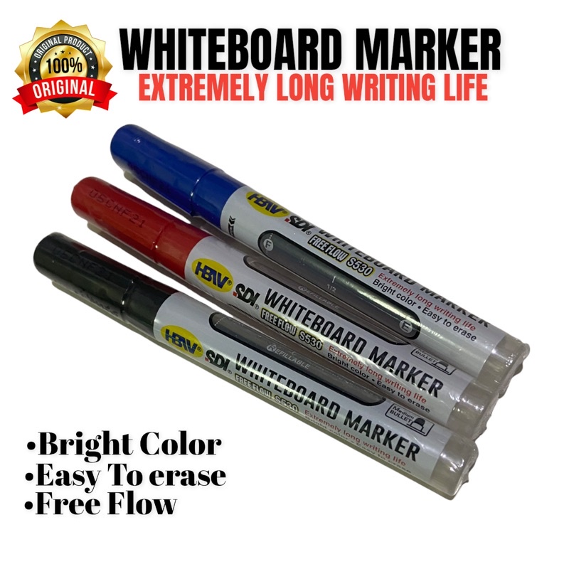 Original HBW WhiteBoard Marker S530(Assorted Colors(Fine Type) SOLD PER