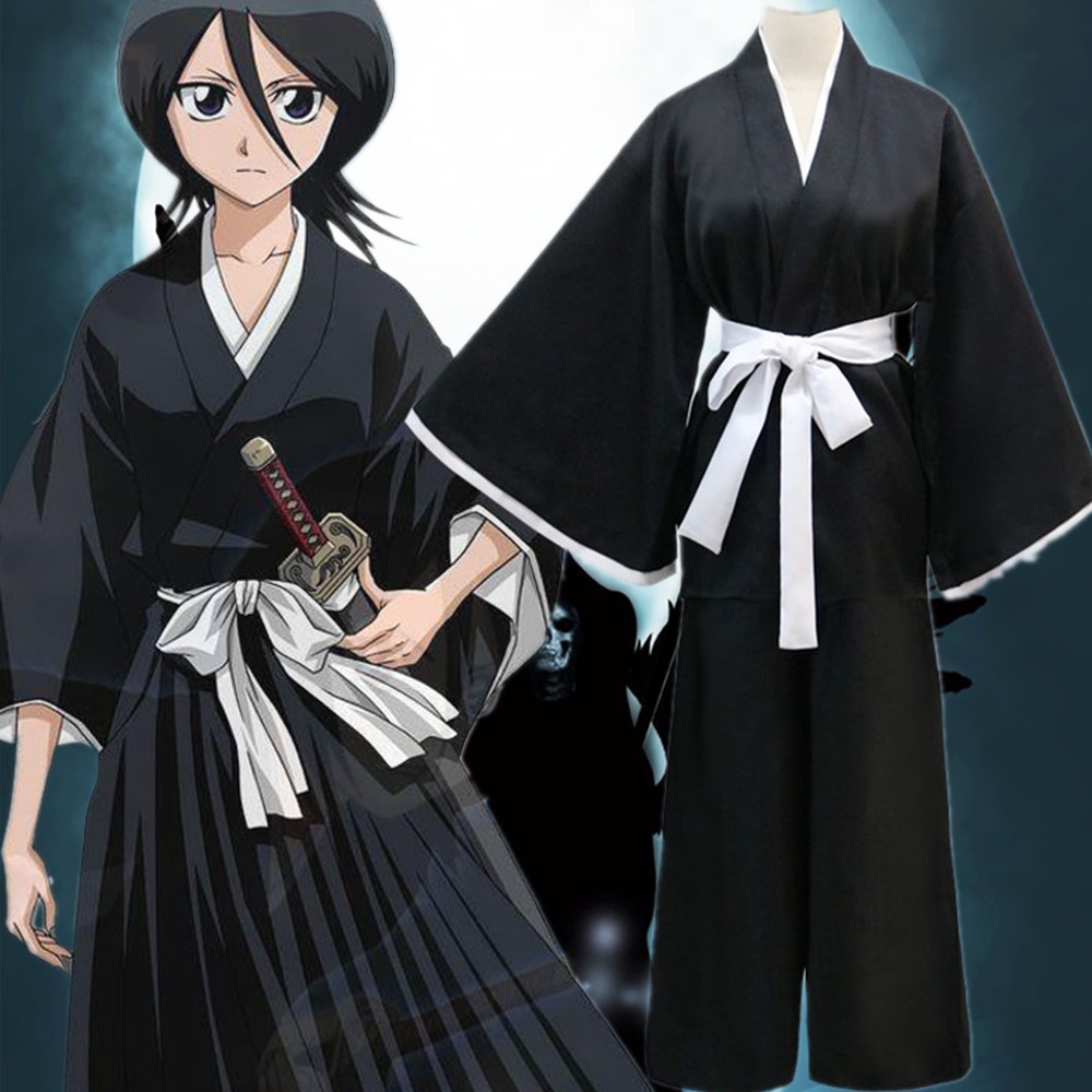 BLEACH - Kuchiki Rukia Cosplay Kimono Anime Uniform Set Long Sleeve ...