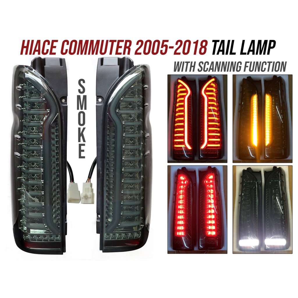 JESYMBX Fanale Posteriore Sinistro/Destro Per Toyota Hiace / HiAce Commuter 2005-2019 - Sostituzione OEM Con Lenti In Plastica ABS
