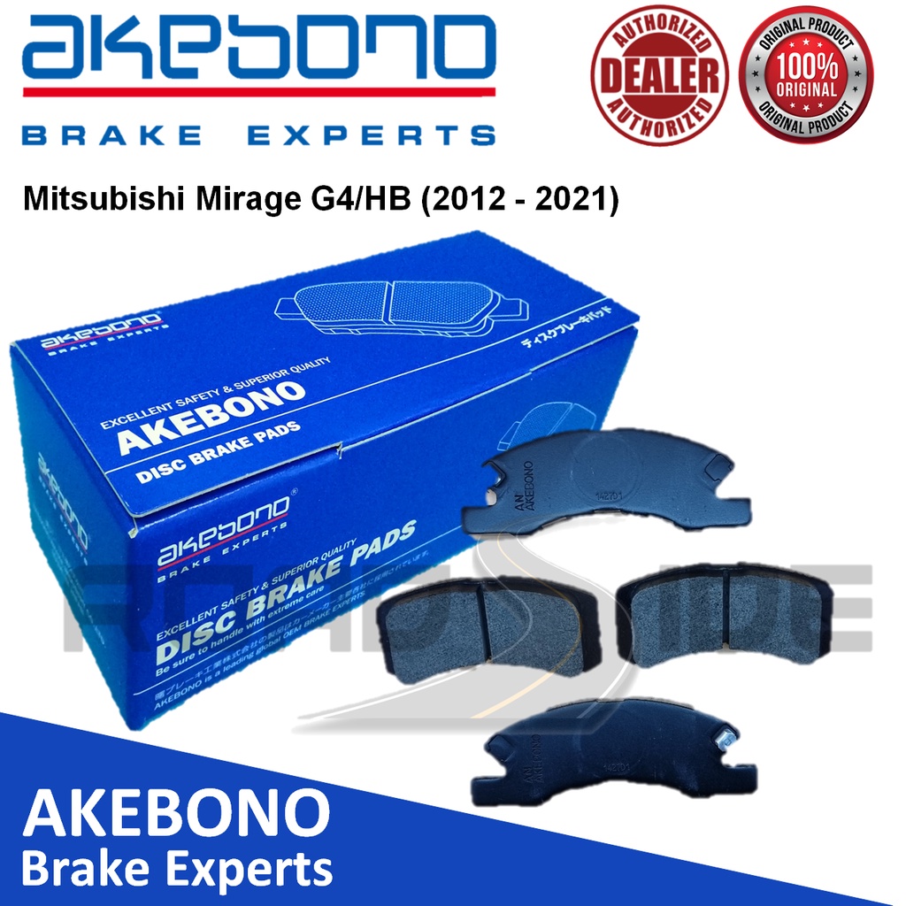 Akebono Front Brake Pads for Mitsubishi Mirage G4/HB (2012 2021