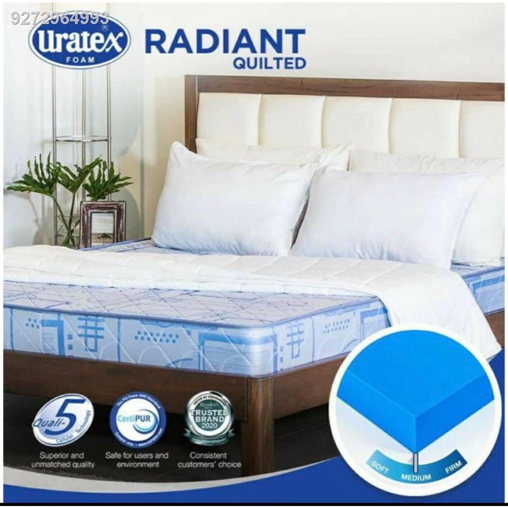 Uratex Radiant Quilted Mattress 5 year warranty 4 to 6 inches(car mattress) Shopee Philippines