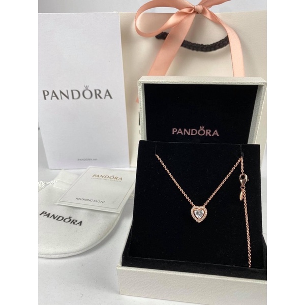 AUTHENTIC S925 PANDORA HEART NECKLACE & EARRINGS SET | Shopee Philippines