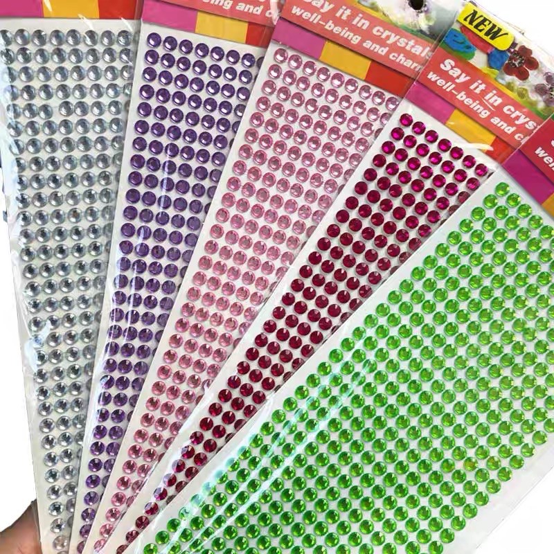 555pcs Acrylic Crystal 3d Sticker Car Rhinestones Sticker Self Adhesive ...