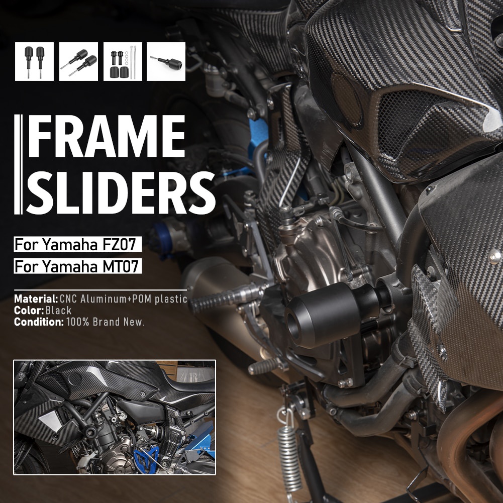 Ultrasupplier FZ07 MT07 Frame Sliders Crash Pad Falling Protector For