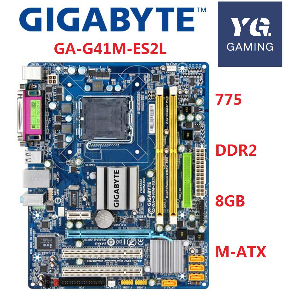 GIGABYTE GAG41MES2L Desktop Motherboard G41 Socket LGA 775DDR2 8G