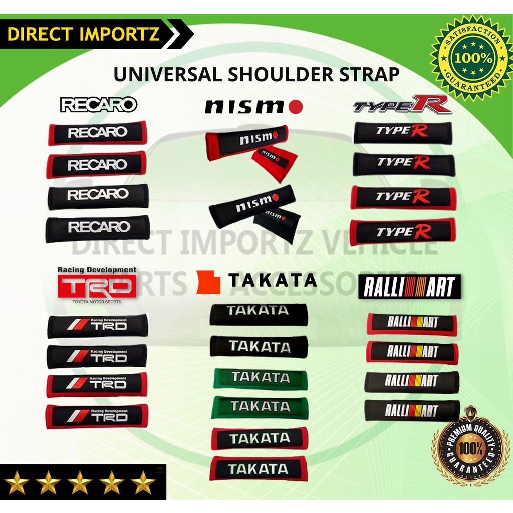 TRD. RALLIART. TYPE-R. NISMO. TAKATA. RECARO.GR 】Seat Belt Cover Car ...