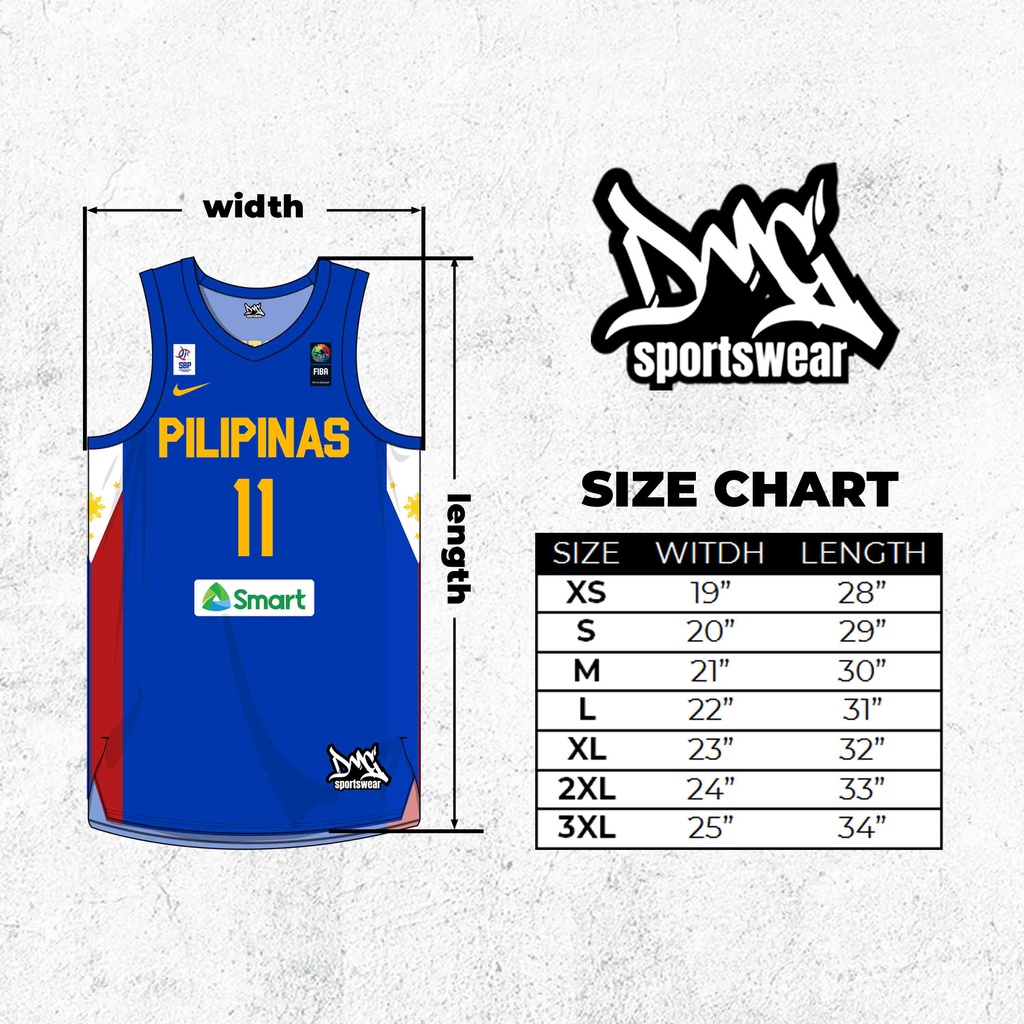 JerseyKing Sportswear - Basketball Jersey Size Chart