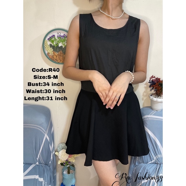 Elegant/Formal/Casual black dress korean style(ukay) Shopee Philippines
