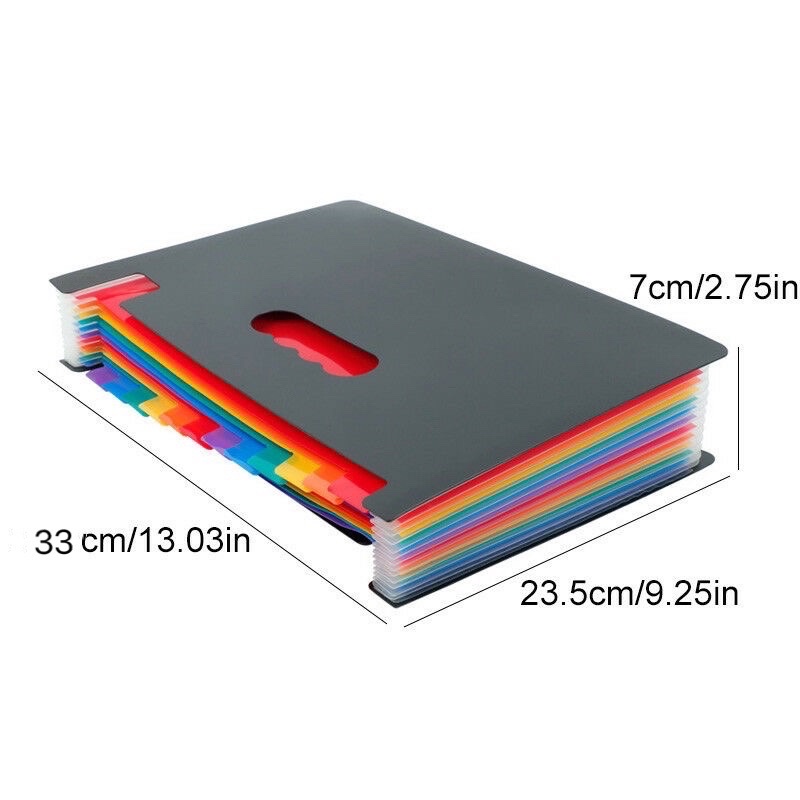 ELP File Folder A4 Document Organizer 24 Pockets Expanding High ...
